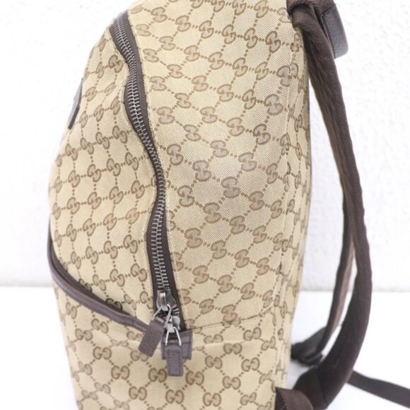Gucci Backpack Beige Supreme Coated Canvas GG Monogram Web READ - Picture 12 of 15
